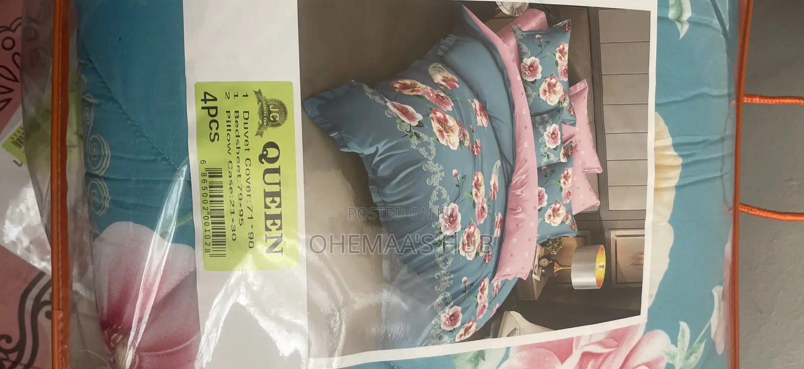 1duvet, 1 Bedsheet, 2pillowcases