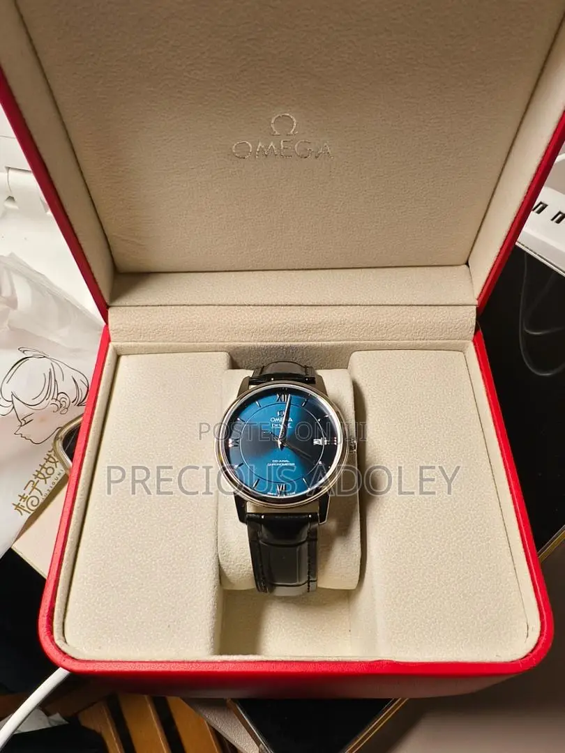 Omega De Ville Watch Leather Strap Chronograph