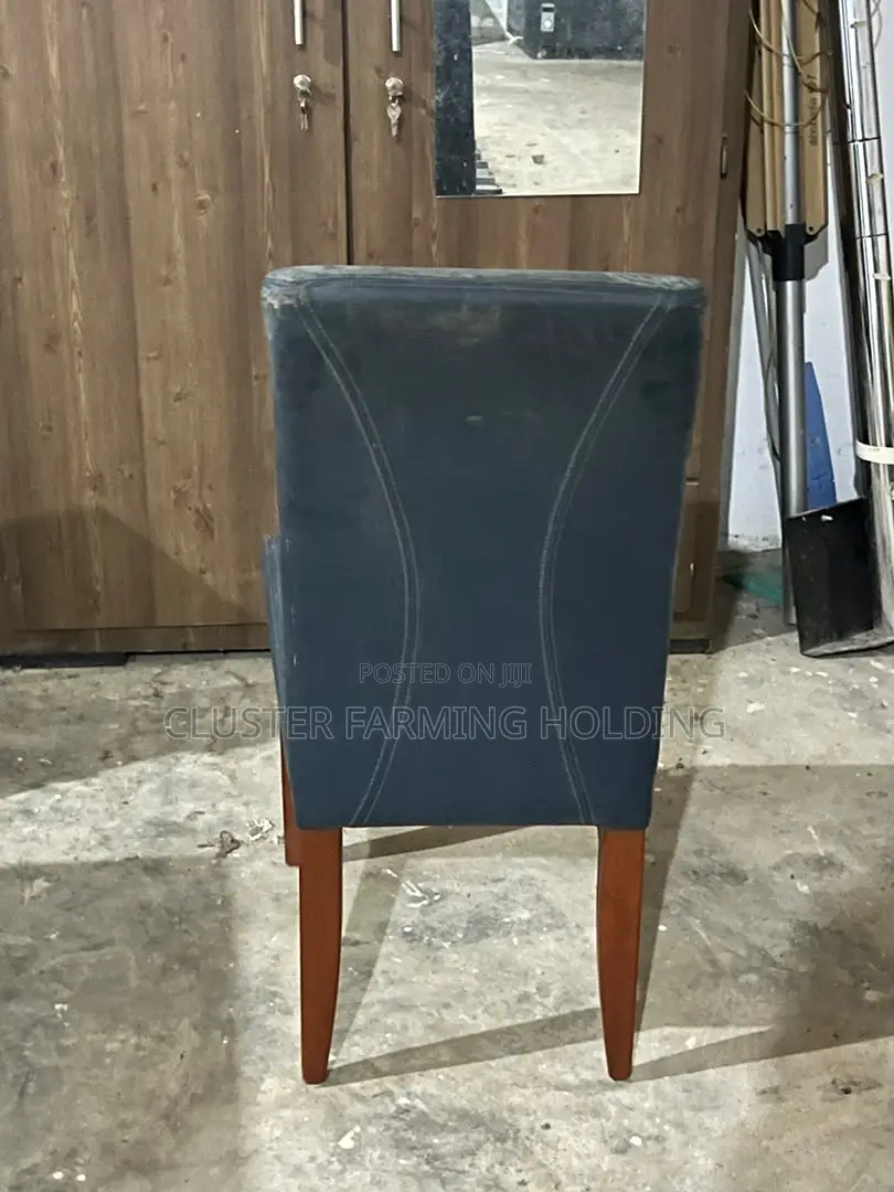 Premium Blue Faux Leather Dining Chairs – Foreign Used