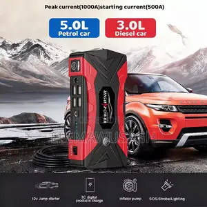 2-in-1 Portable High-Capacity Jump Starter Air Pump!