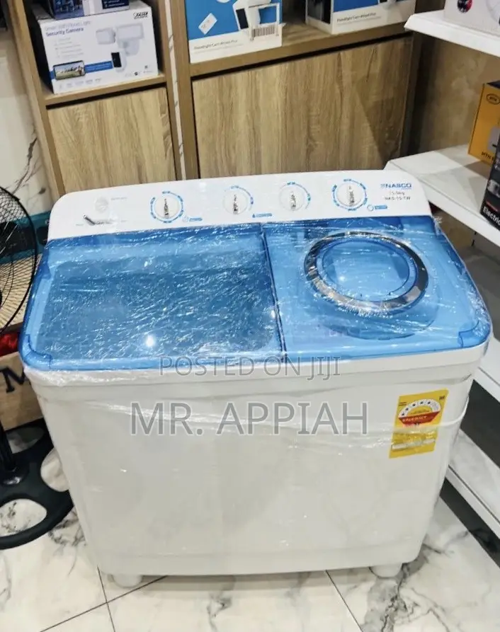 Classic Nasco 15kg Washing Machine With Transparent Lid(White)