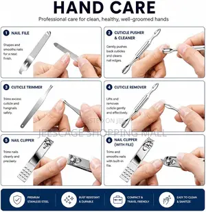 Professional Manicure Pedicure Grooming Kit With Travel Case