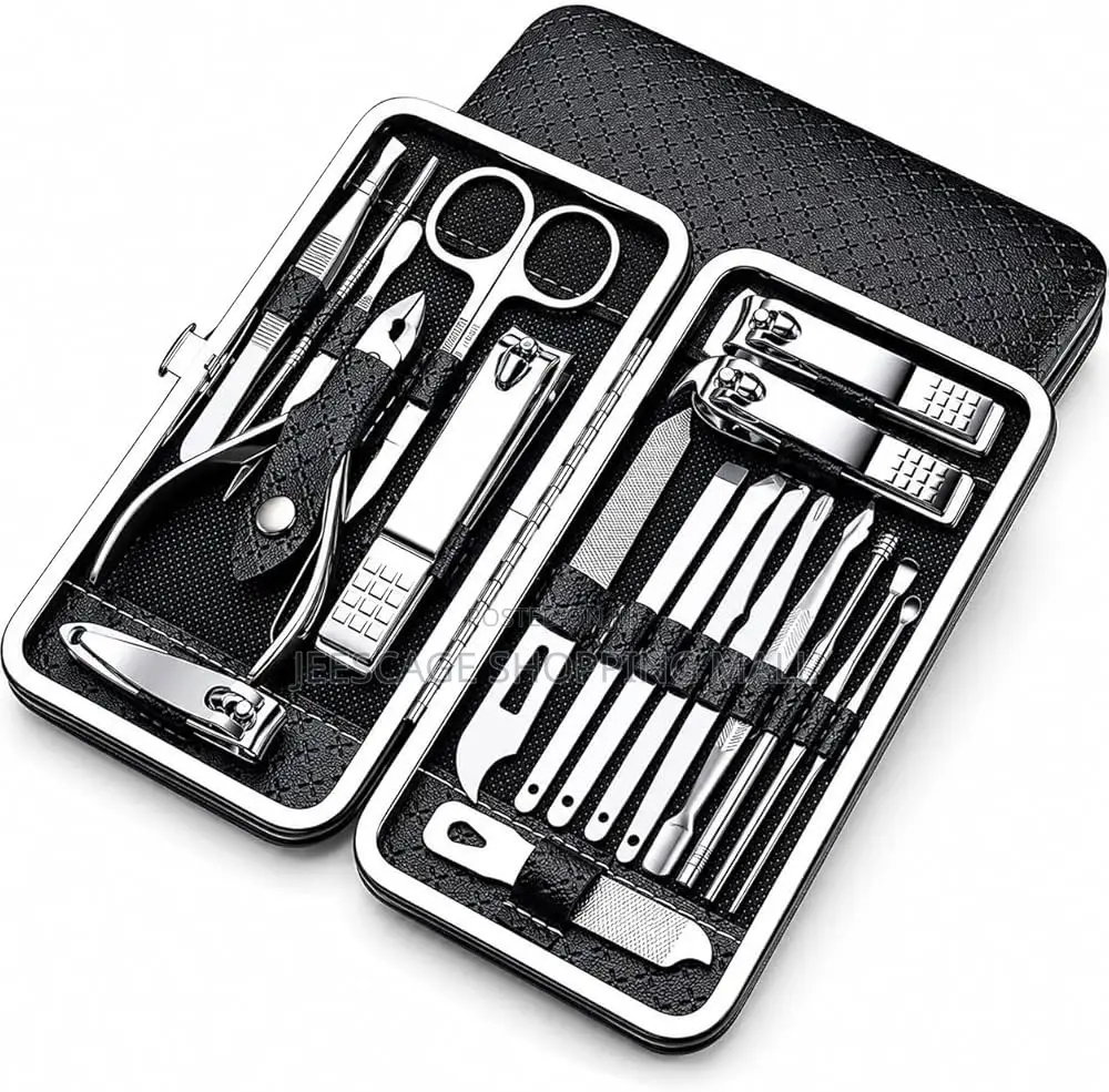 Professional Manicure Pedicure Grooming Kit With Travel Case