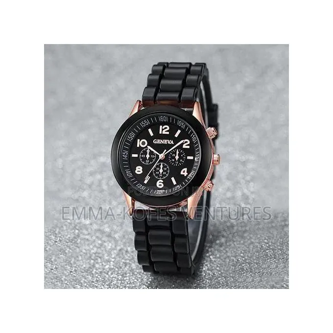Couple Watches Casual Silicone Band Quartz Watch Jewelry Set