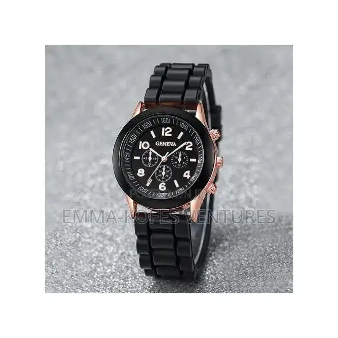 Couple Watches Casual Silicone Band Quartz Watch Jewelry Set