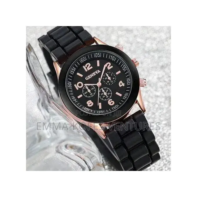 Couple Watches Casual Silicone Band Quartz Watch Jewelry Set