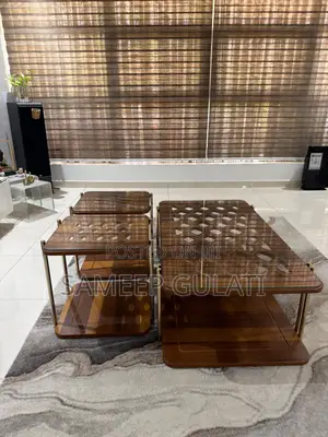 Coffee Table Set (1 Center Table + 2 Side Tables).