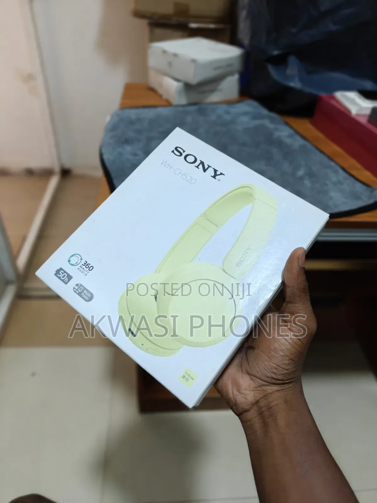New Sony Headset Wh-Ch520 Yellow