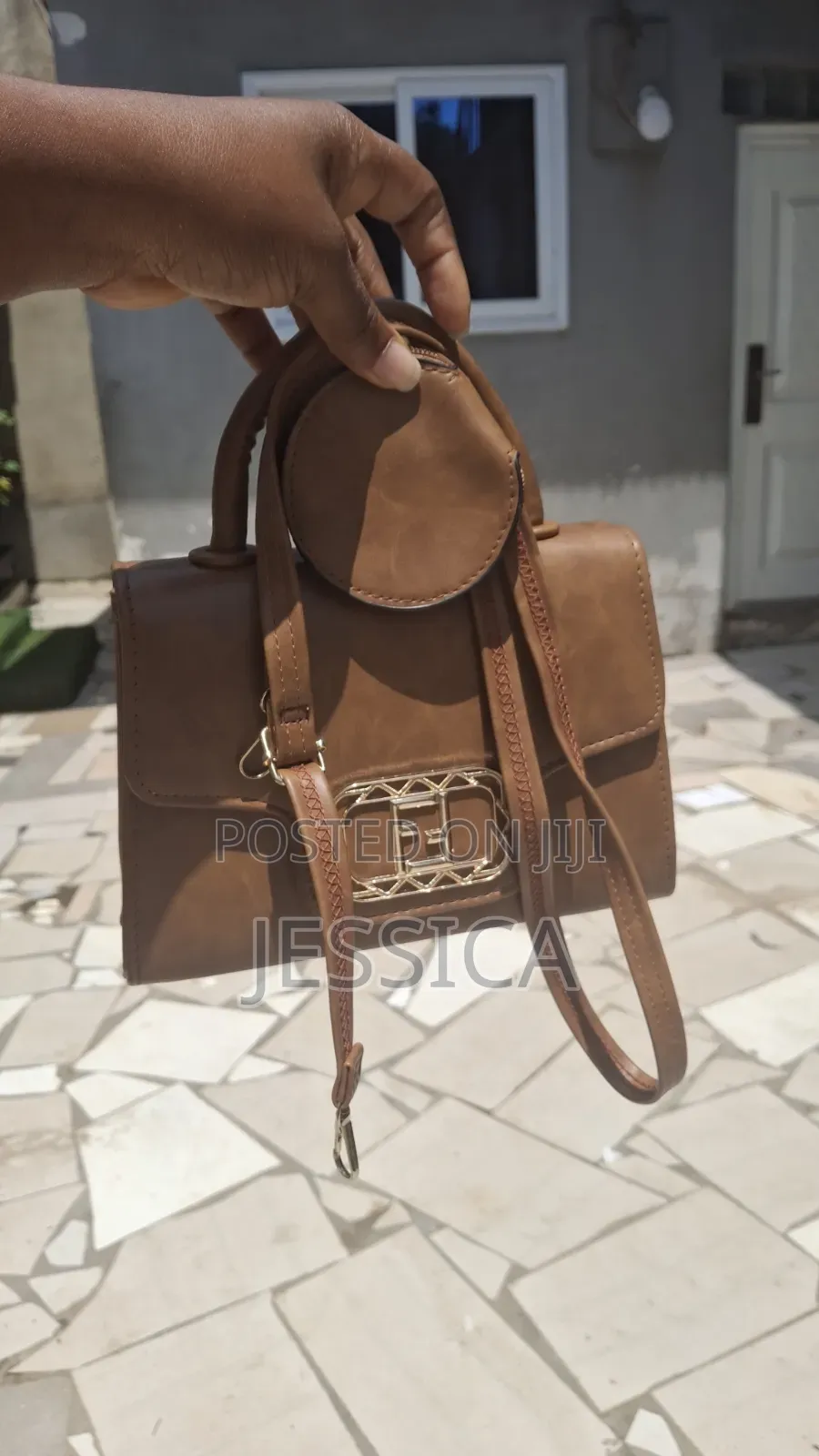 Chic Brown Mini Top-Handle Handbag