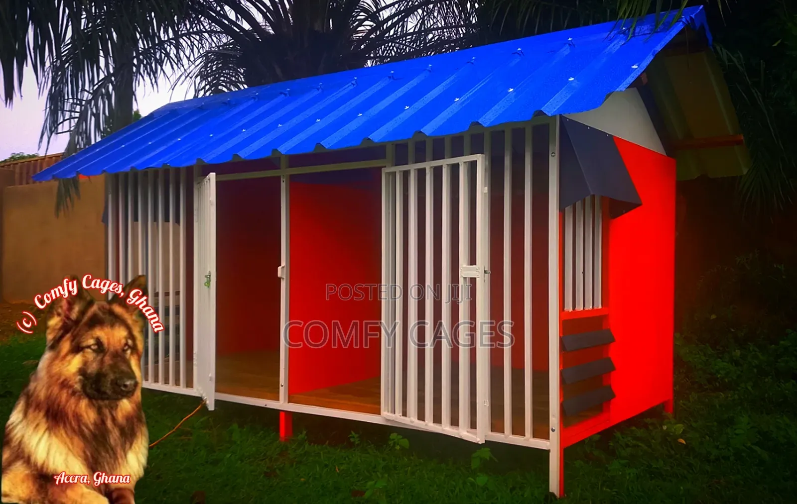 Large Extra-Strong Double Galvanized Steel Comfy Security Dog Cage