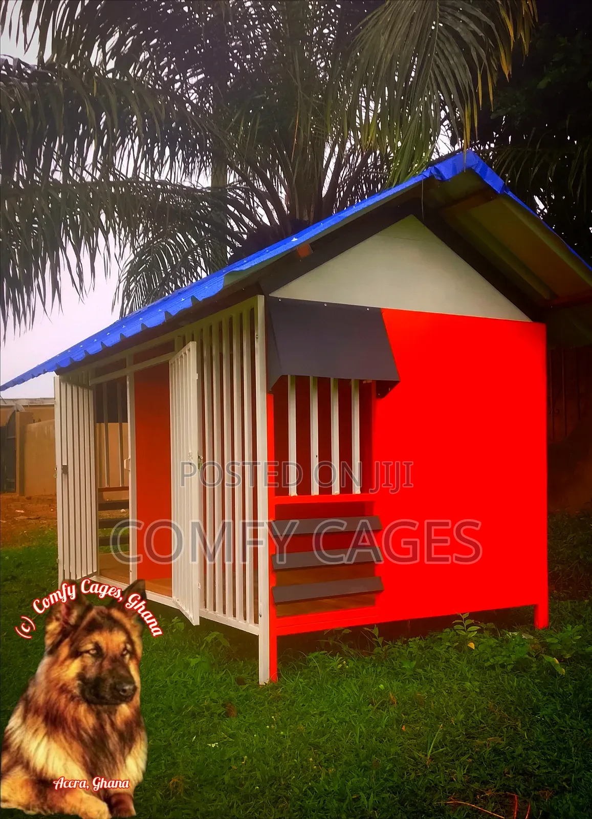 Large Extra-Strong Double Galvanized Steel Comfy Security Dog Cage