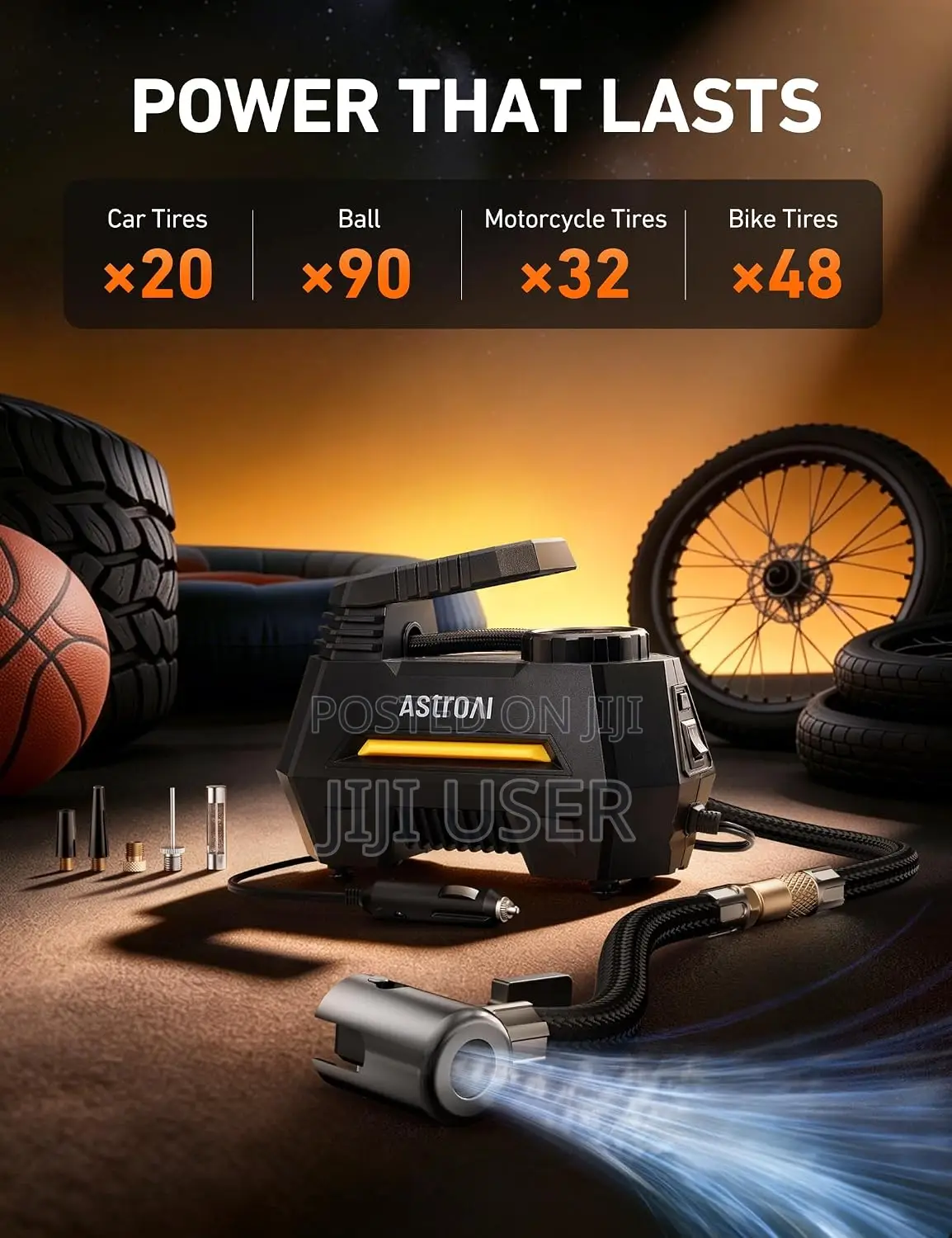 Astroai H2 Pro Cordless Tire Inflator Portable Air Compressor
