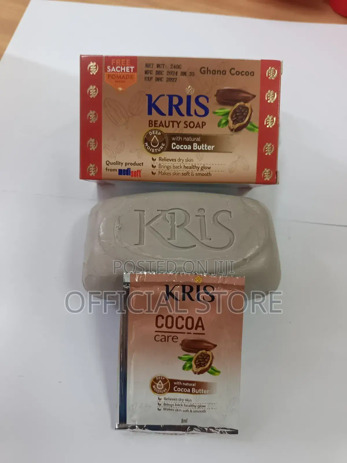 Kris Beauty Soap 250 G Ghana Cocoa Free Lotion Sachet