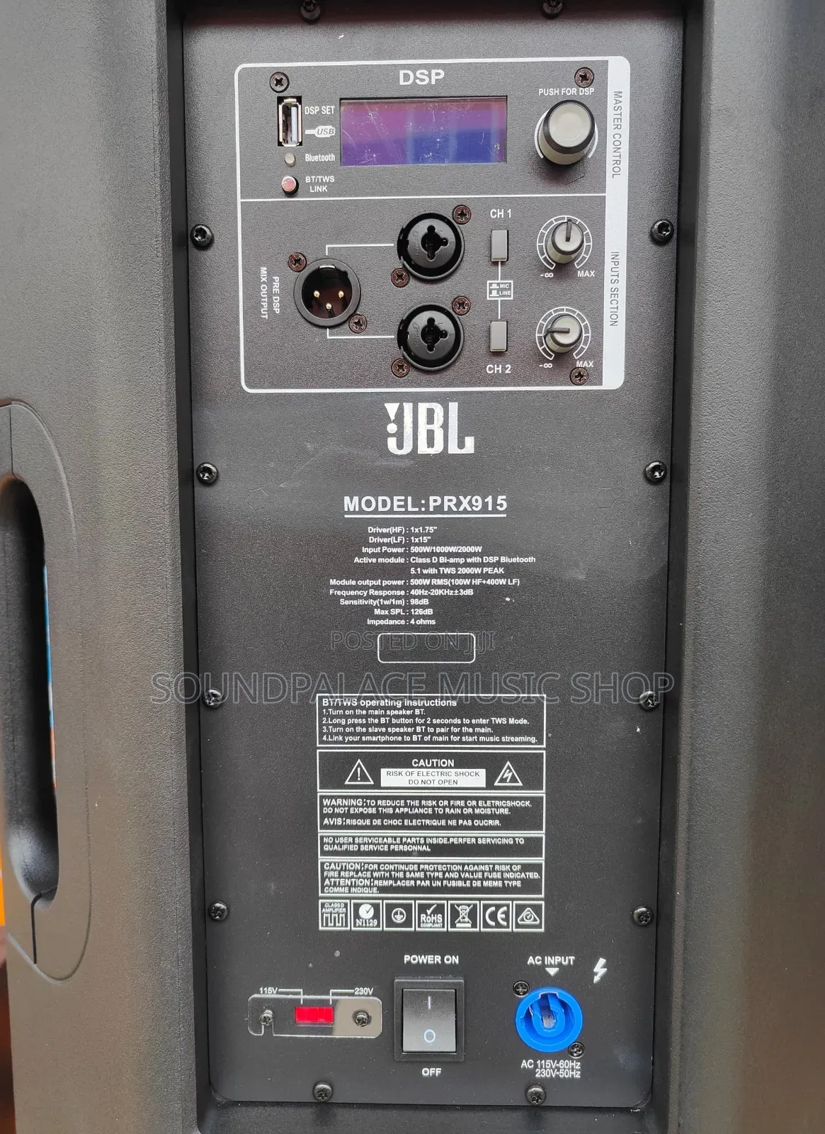 JBL Prx915, a Professional, Active Two-Way 15-Inch Pa Loudspeaker