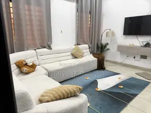 Luxurious 7-Seater White Boucle Couch