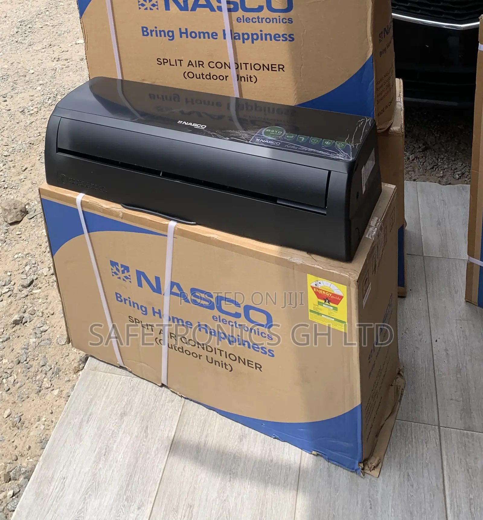 Newly Virtual Nasco 1.5hp Mirror Split Air Conditioner R410 Gas Black