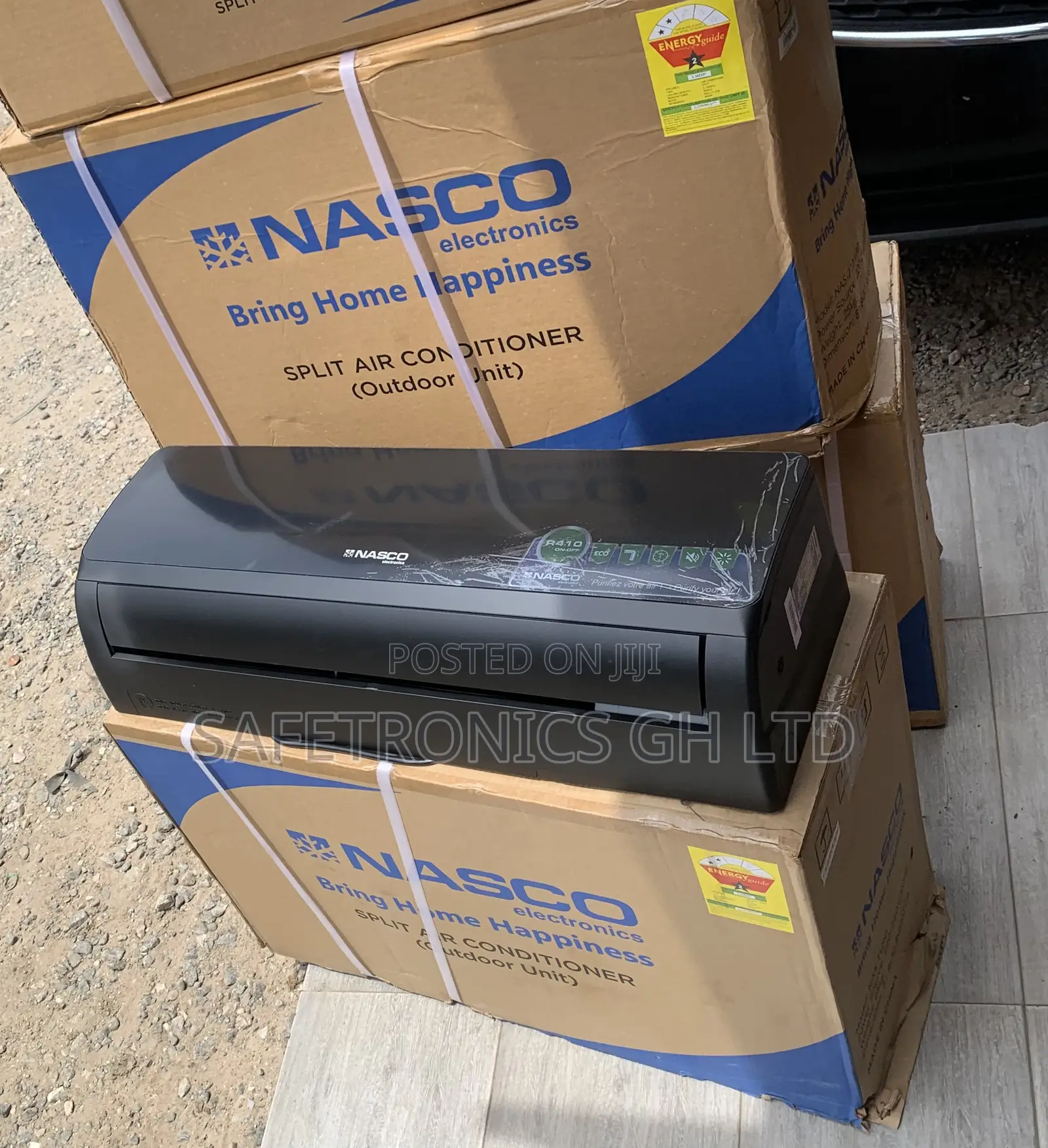Newly Virtual Nasco 1.5hp Mirror Split Air Conditioner R410 Gas Black