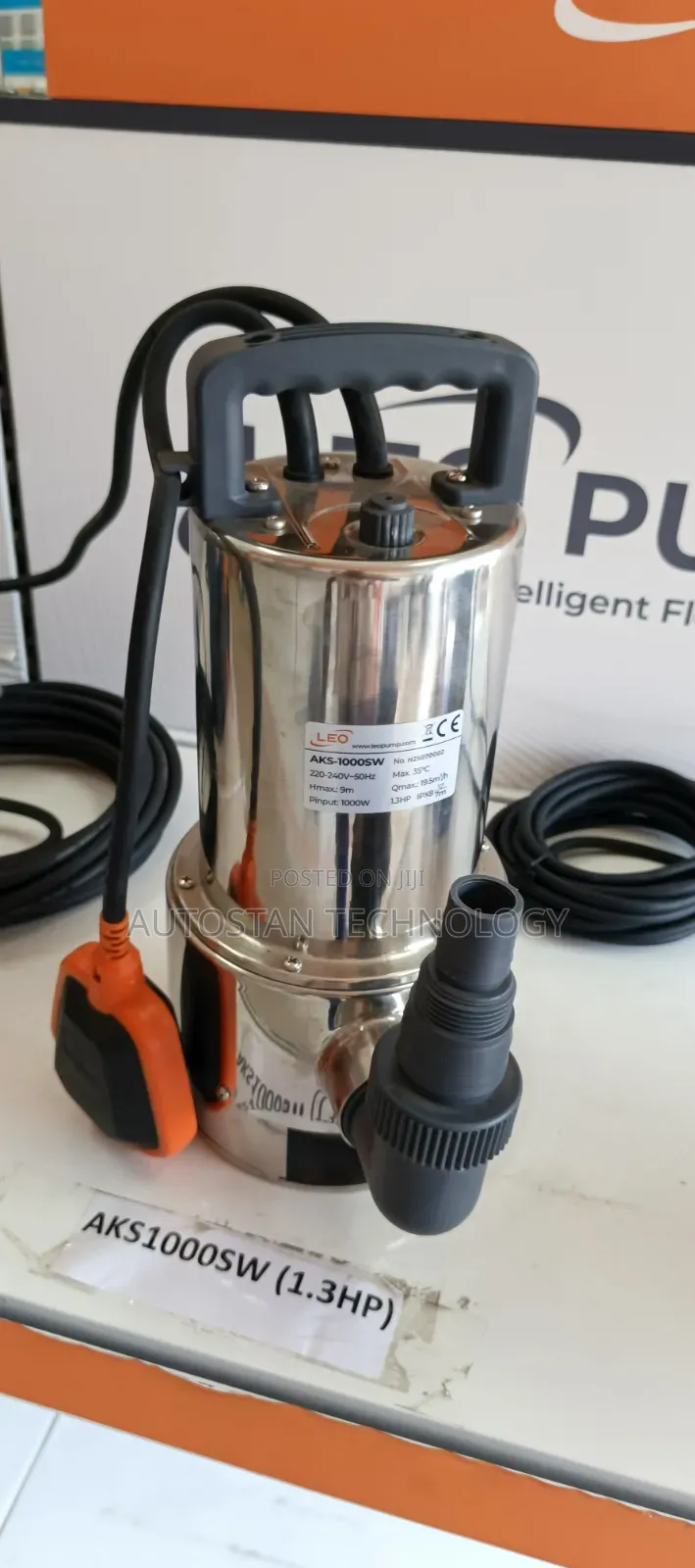 1.3hp Leo Aks-1000sw Submersible Stainless Steel Pump