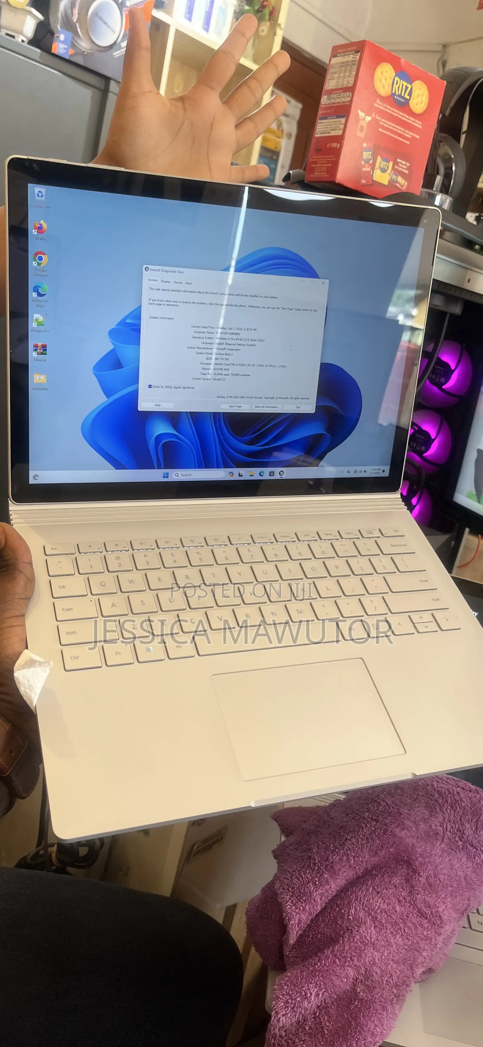 Laptop Microsoft 8GB Intel Core i5 SSD 256GB