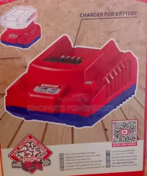 Emtop Efcr20200 P20s 20v Charger for Ingco Total Batteries