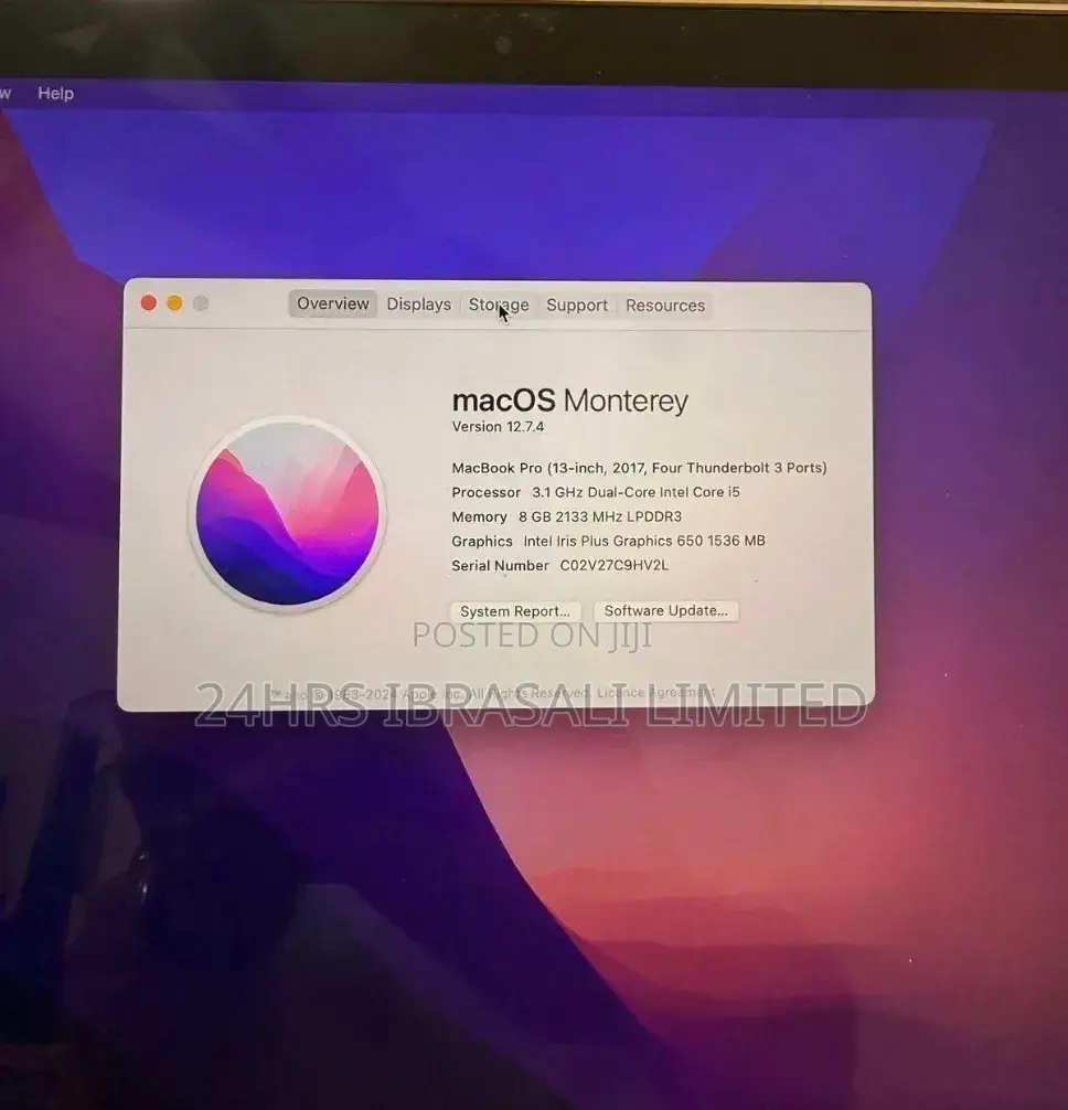 Laptop Apple MacBook Pro 2017 8GB Intel Core i5 SSD 256GB