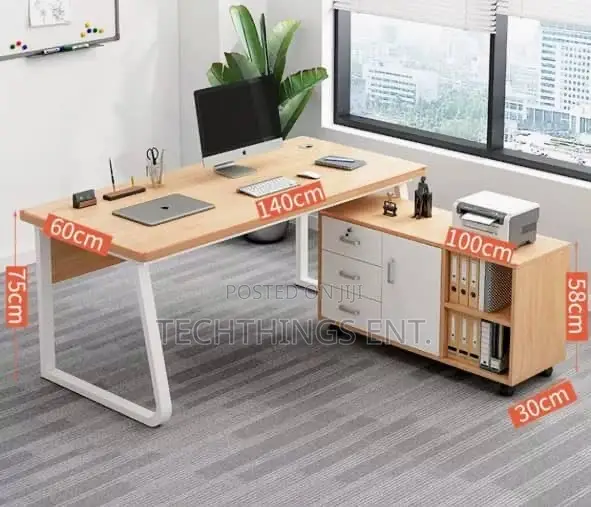 Office/ Home Desk With Cabinet Drawer And Shelf