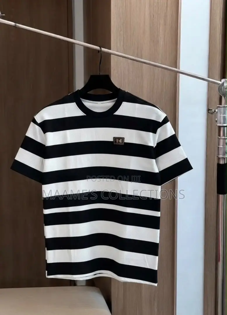 Vintage Men’S Striped Crew Neck Shorts Sleeve T - Shirt