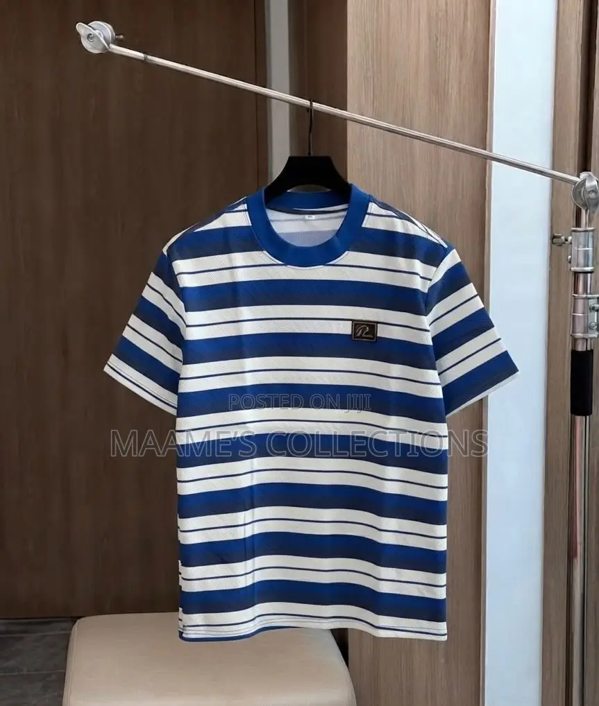 Vintage Men’S Striped Crew Neck Shorts Sleeve T - Shirt