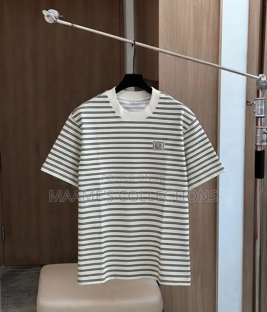 Vintage Men’S Striped Crew Neck Shorts Sleeve T - Shirt
