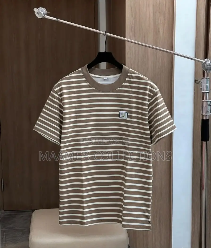 Vintage Men’S Striped Crew Neck Shorts Sleeve T - Shirt