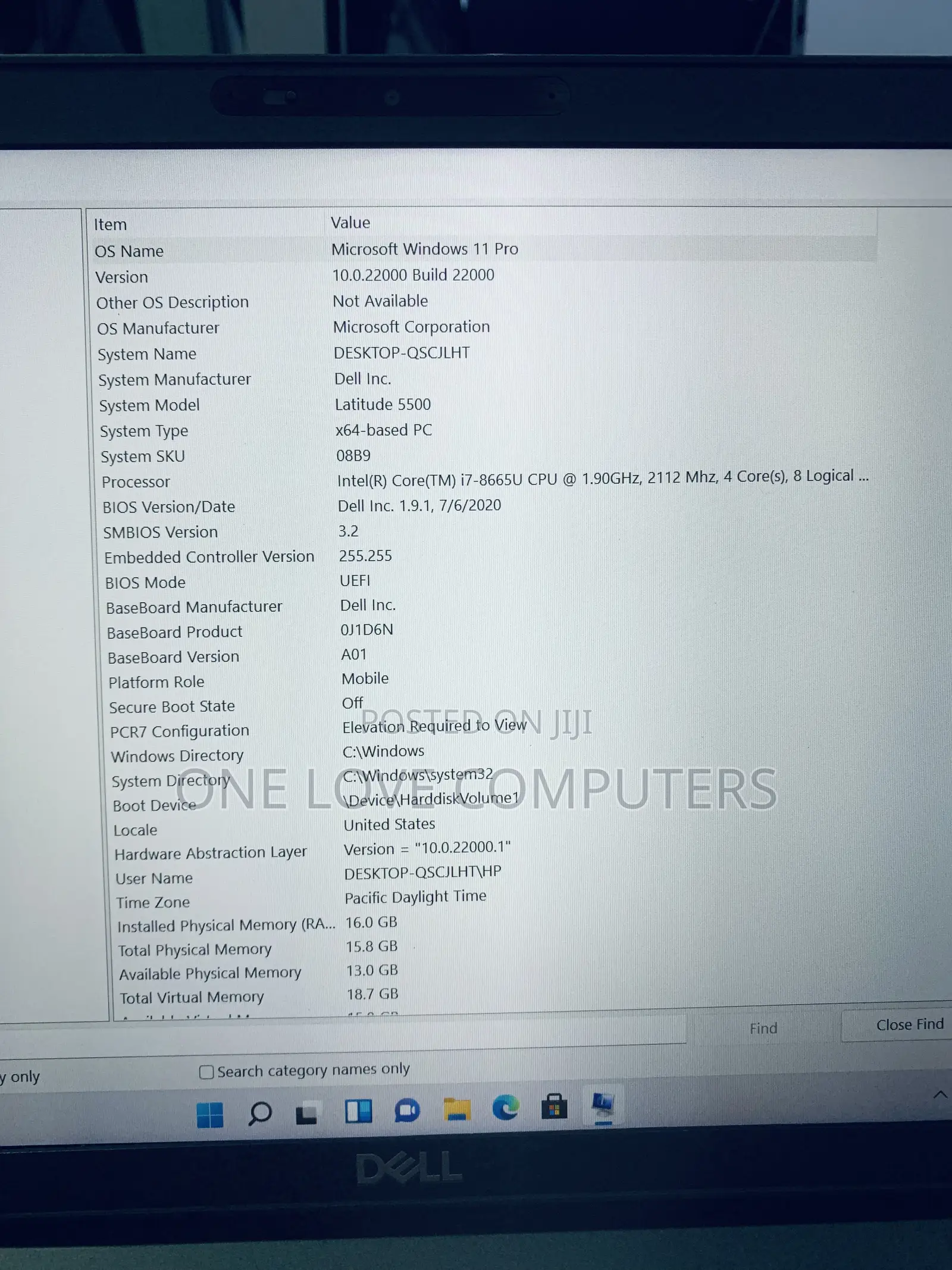 Laptop Dell Latitude 5500 16GB Intel Core i7 SSD 256GB