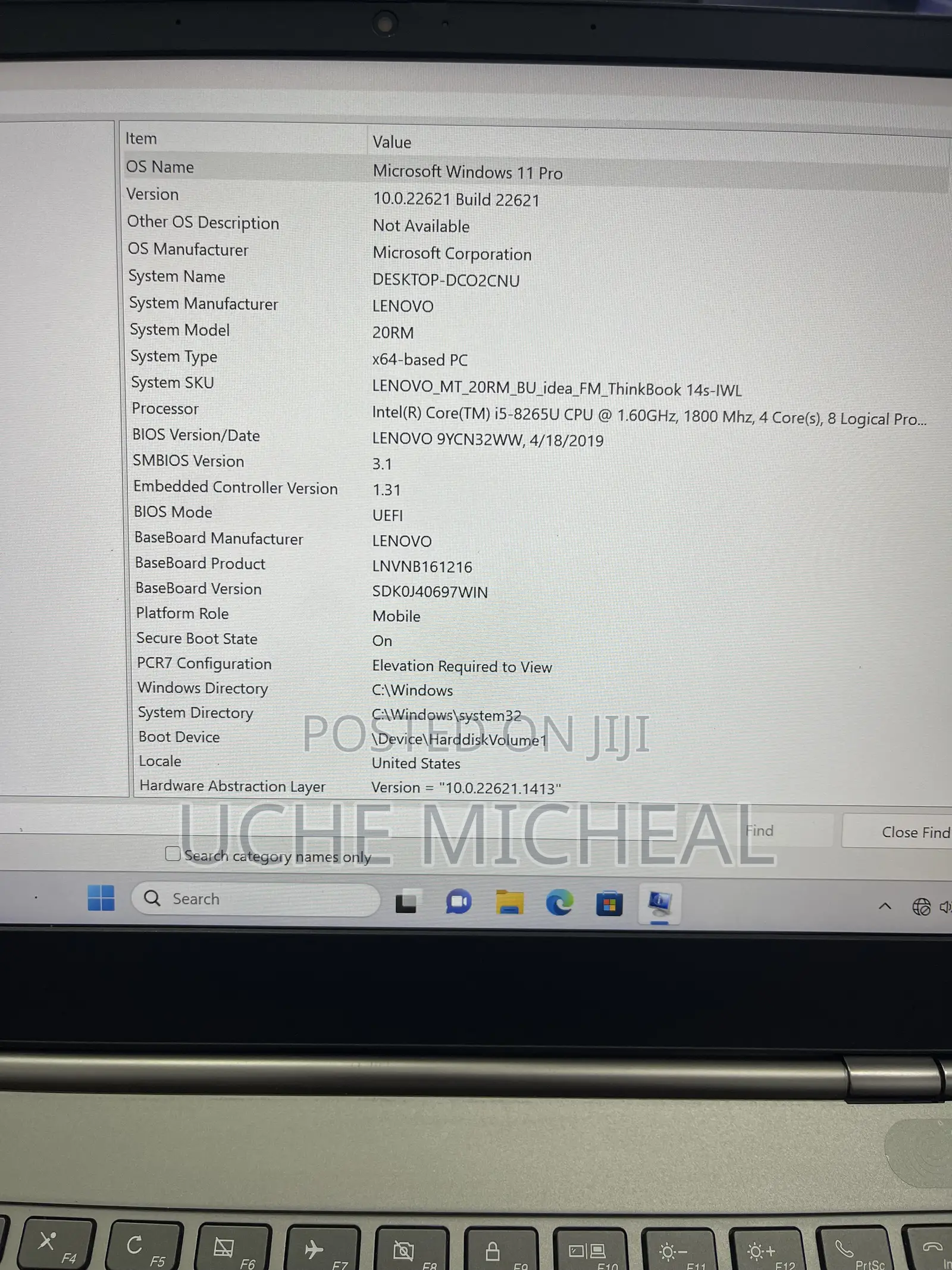 Laptop Lenovo Thinkbook 14 8GB Intel Core i5 SSD 256GB