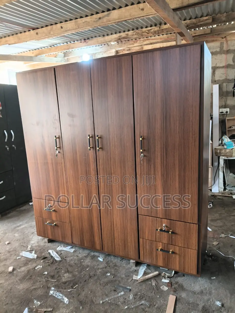 Affordable Coffee Brown 3 in 1 Wardrobe