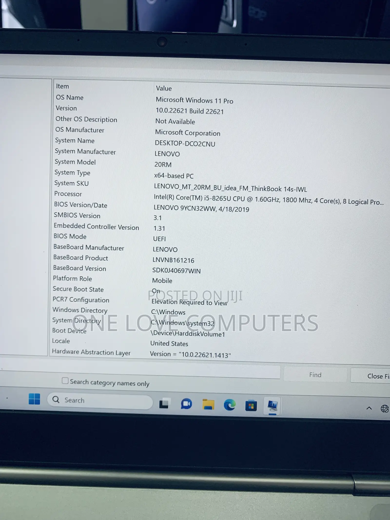 Laptop Lenovo Thinkbook 14 8GB Intel Core i5 SSD 256GB
