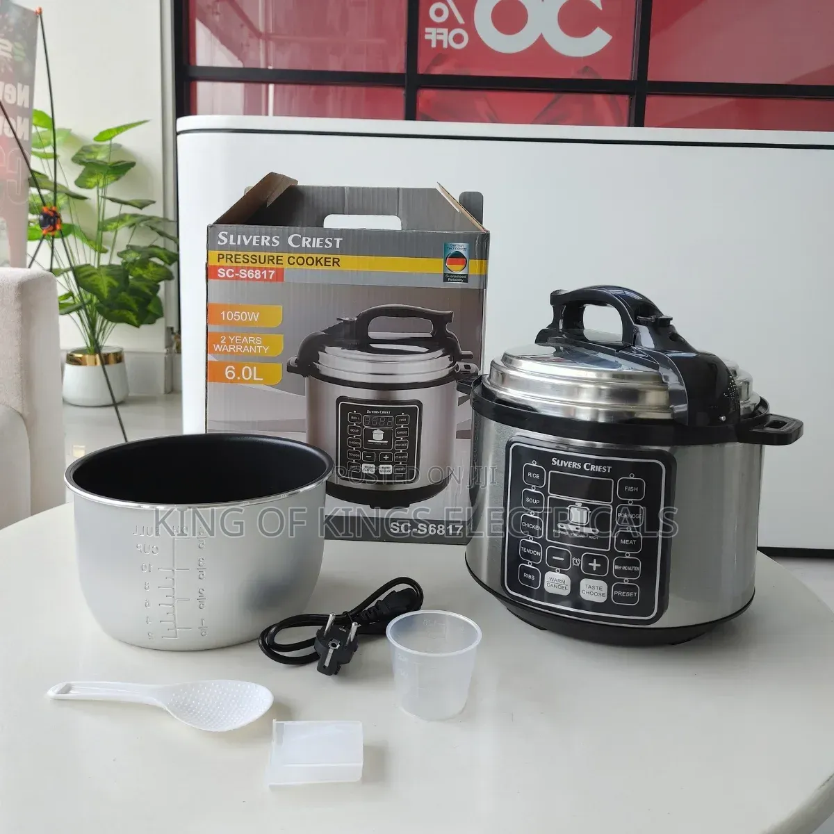 Silver Crest 6l Electric Rice Cooker - Gray/Black
