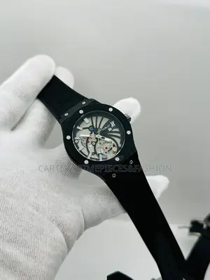 Original Hublot Geneve Quartz Lathered Watch