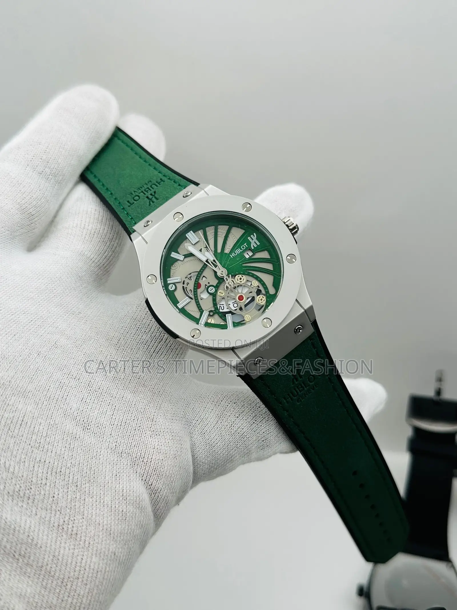 Original Hublot Geneve Quartz Lathered Watch