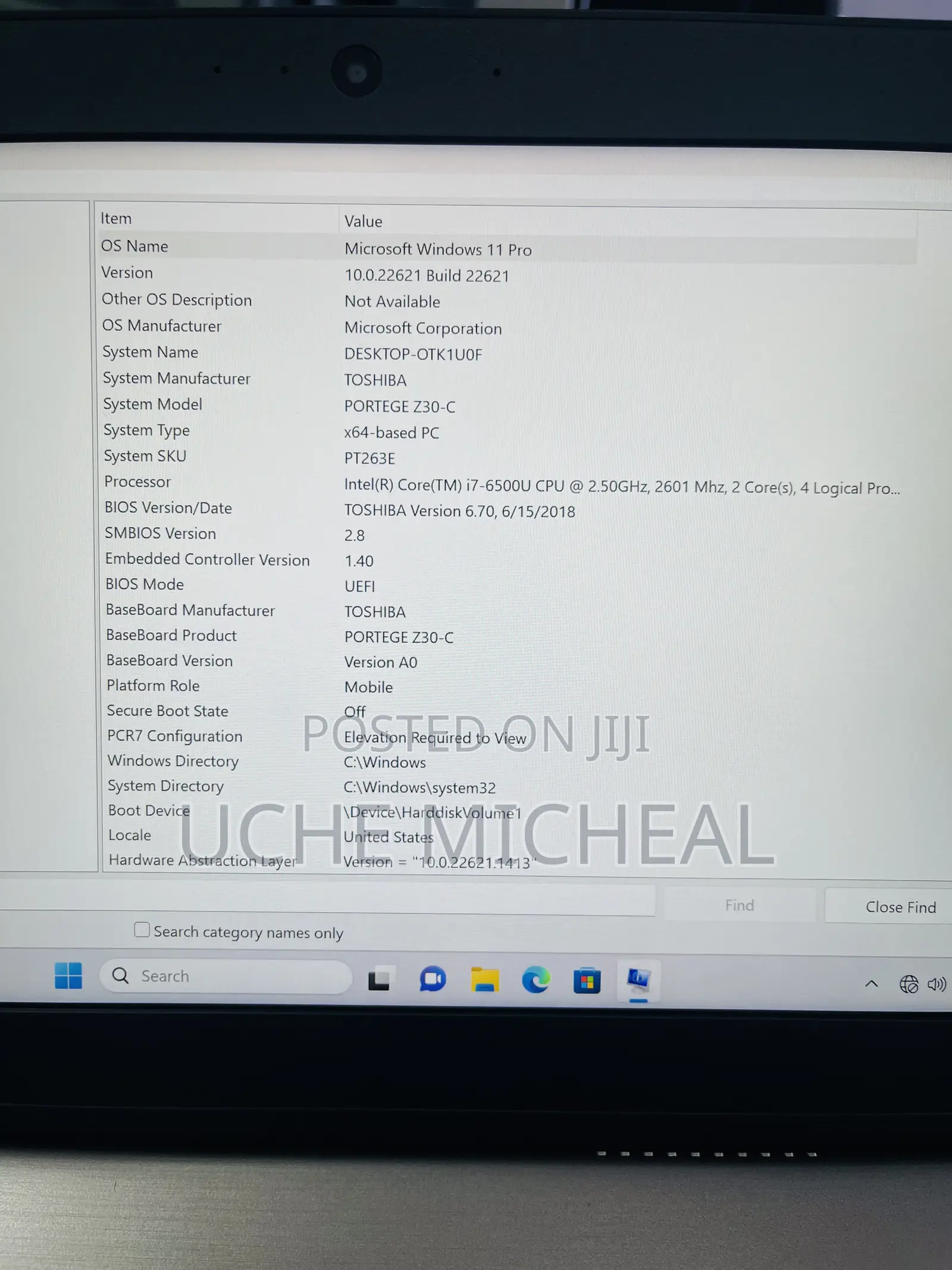 Laptop Toshiba Portege Z30 8GB Intel Core i7 SSD 256GB