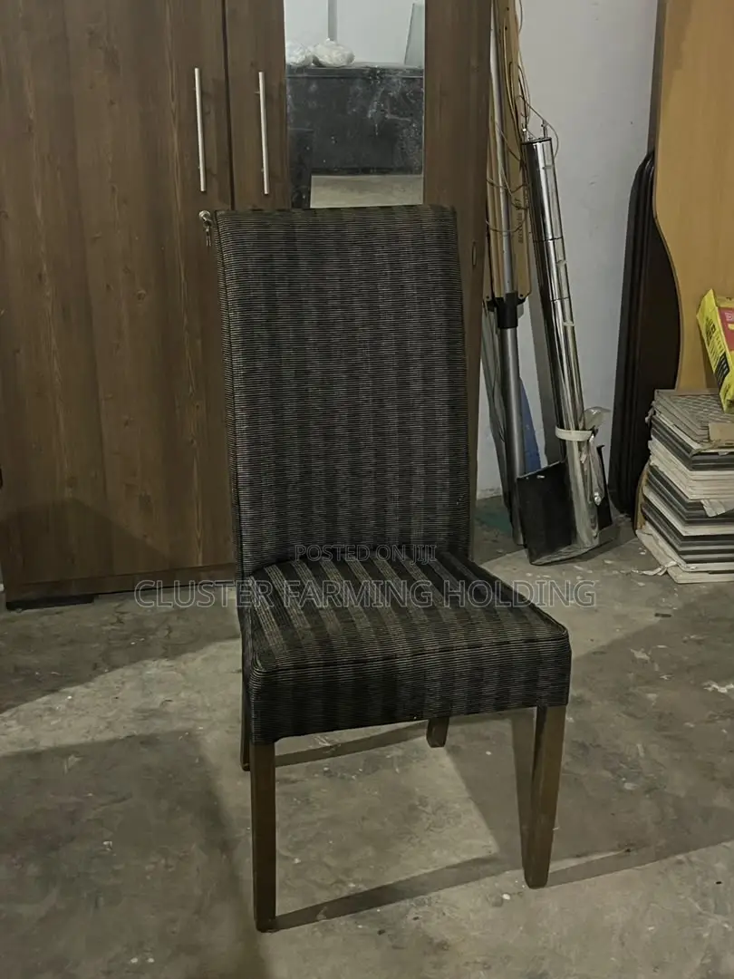 High Quality Grey Striped Dining Chairs – Foreign Used