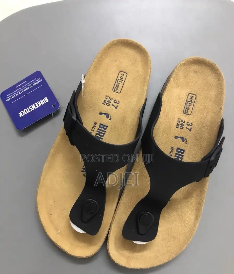 Original Birkenstock Gizeh Closed-Toe Sandals, Size 38, Dark