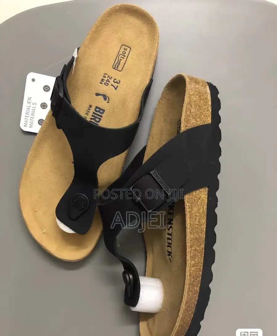Original Birkenstock Gizeh Closed-Toe Sandals, Size 38, Dark