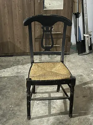 Solid Hardwood and Rattan Dining Chairs – Foreign Used