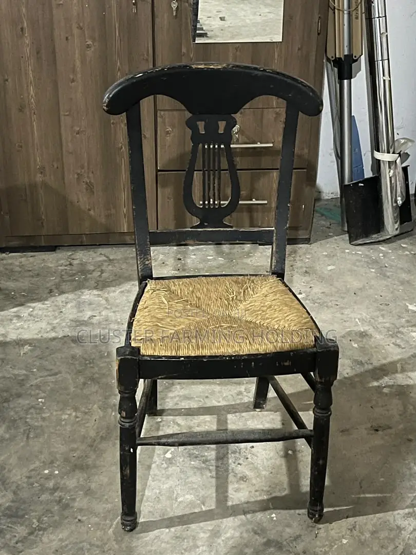 Solid Hardwood and Rattan Dining Chairs – Foreign Used