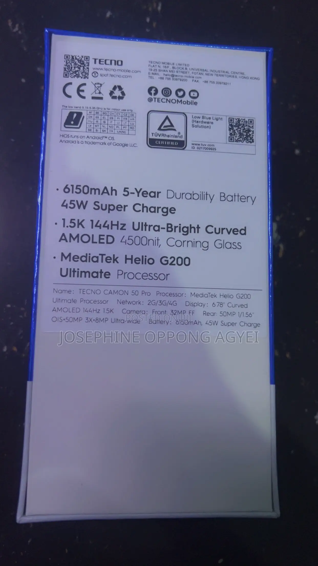 New Tecno Camon 50 Pro 256 GB Green