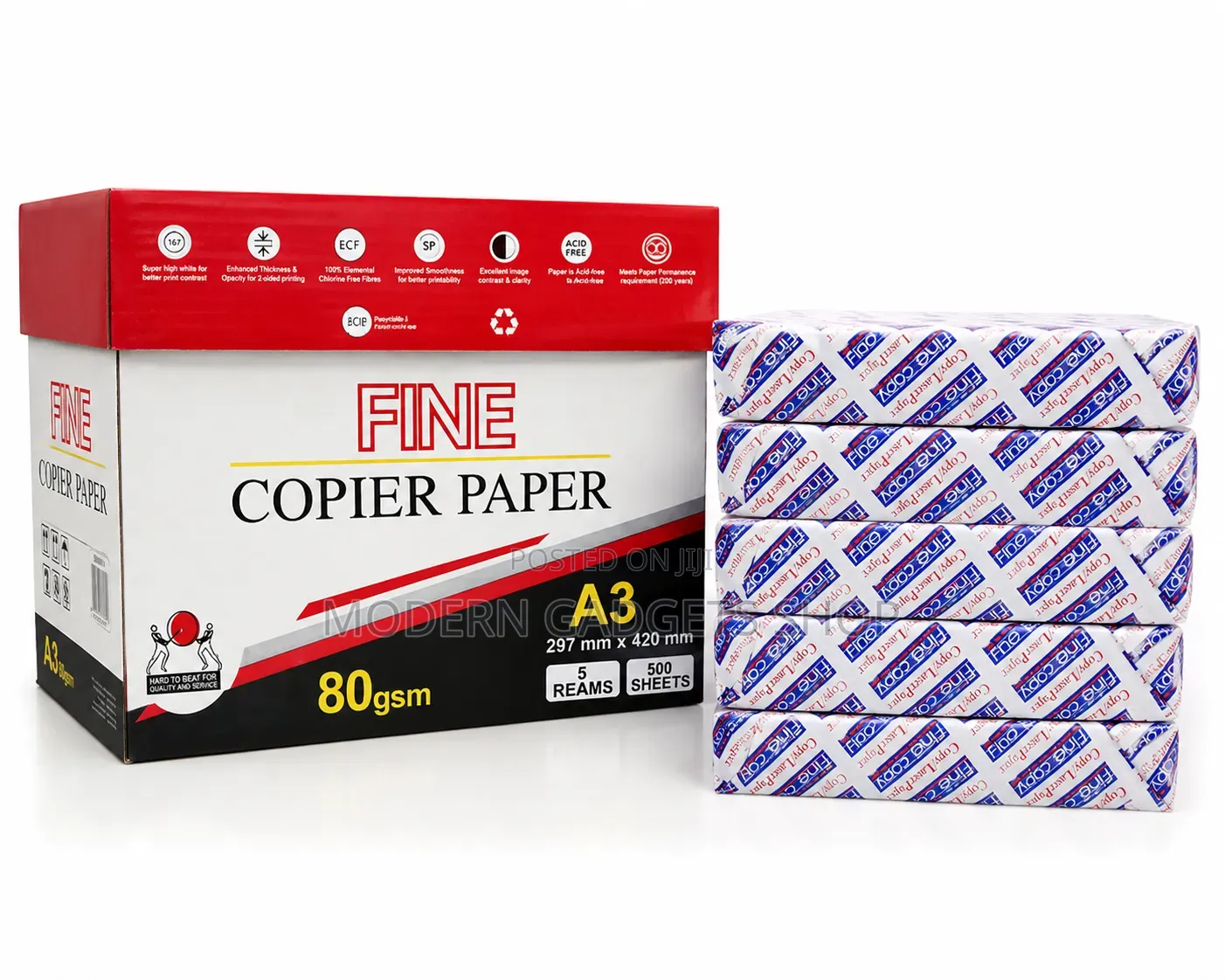 1 Ream Premium Fine Copier Paper A3 80gsm – Quality Printing Paper