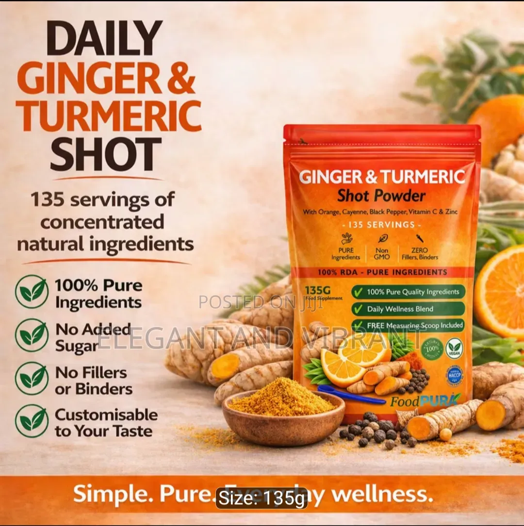 Turmeric Ginger Shoot Drink With, Orange,Cayenne Pepper,Zinc,Orange
