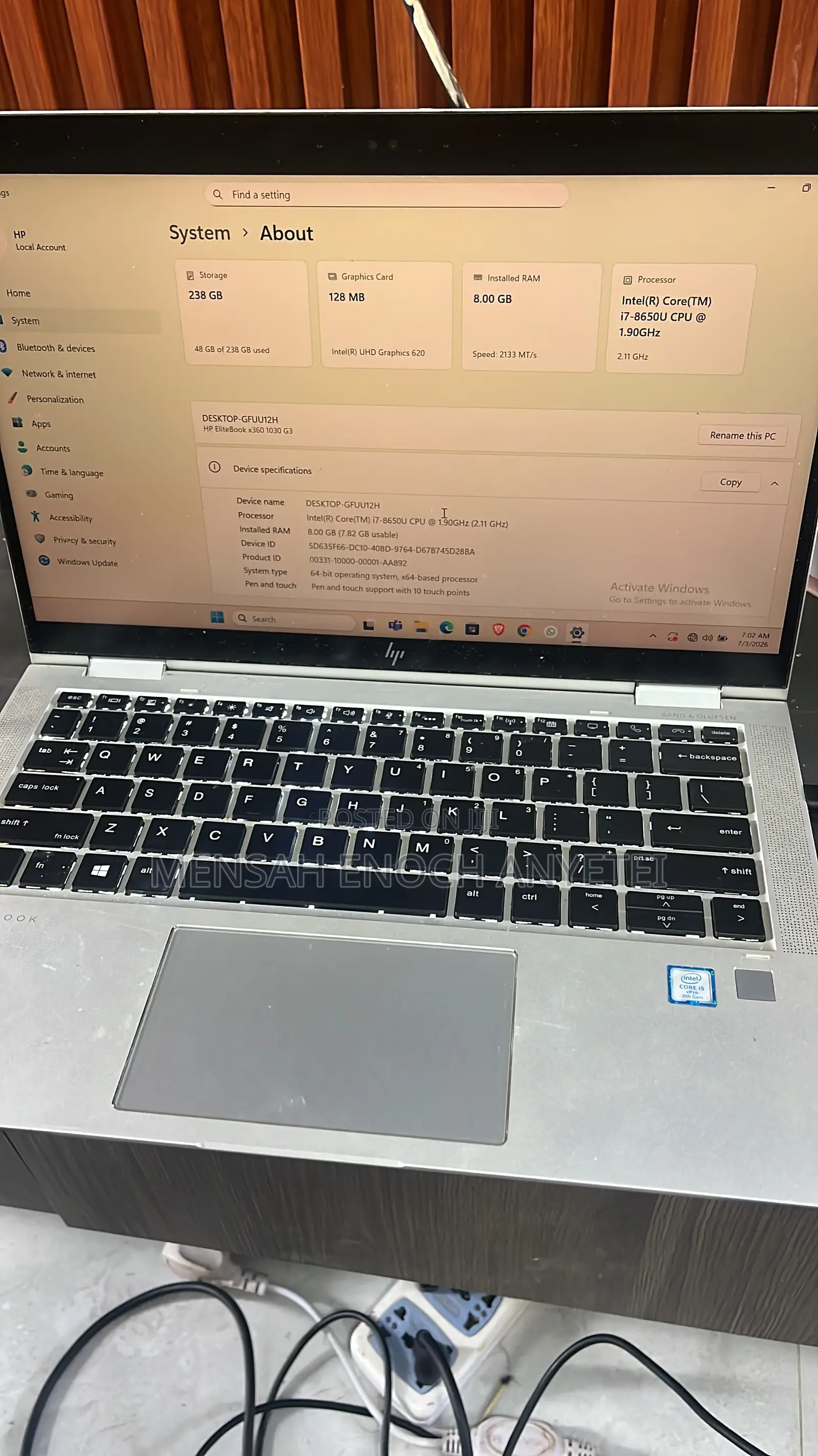 New Laptop HP EliteBook 840 G3 8GB Intel Core i7 HDD+SSD 128GB