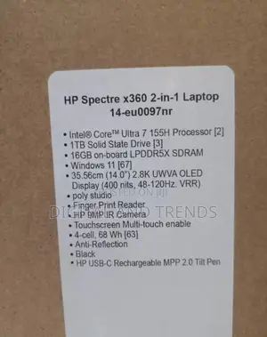 New Laptop HP Spectre 14 16GB Intel Core Ultra 7 SSD 1T