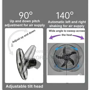 Hansen 18 Inch 3-Speed Low Noise Standing Fan - Black