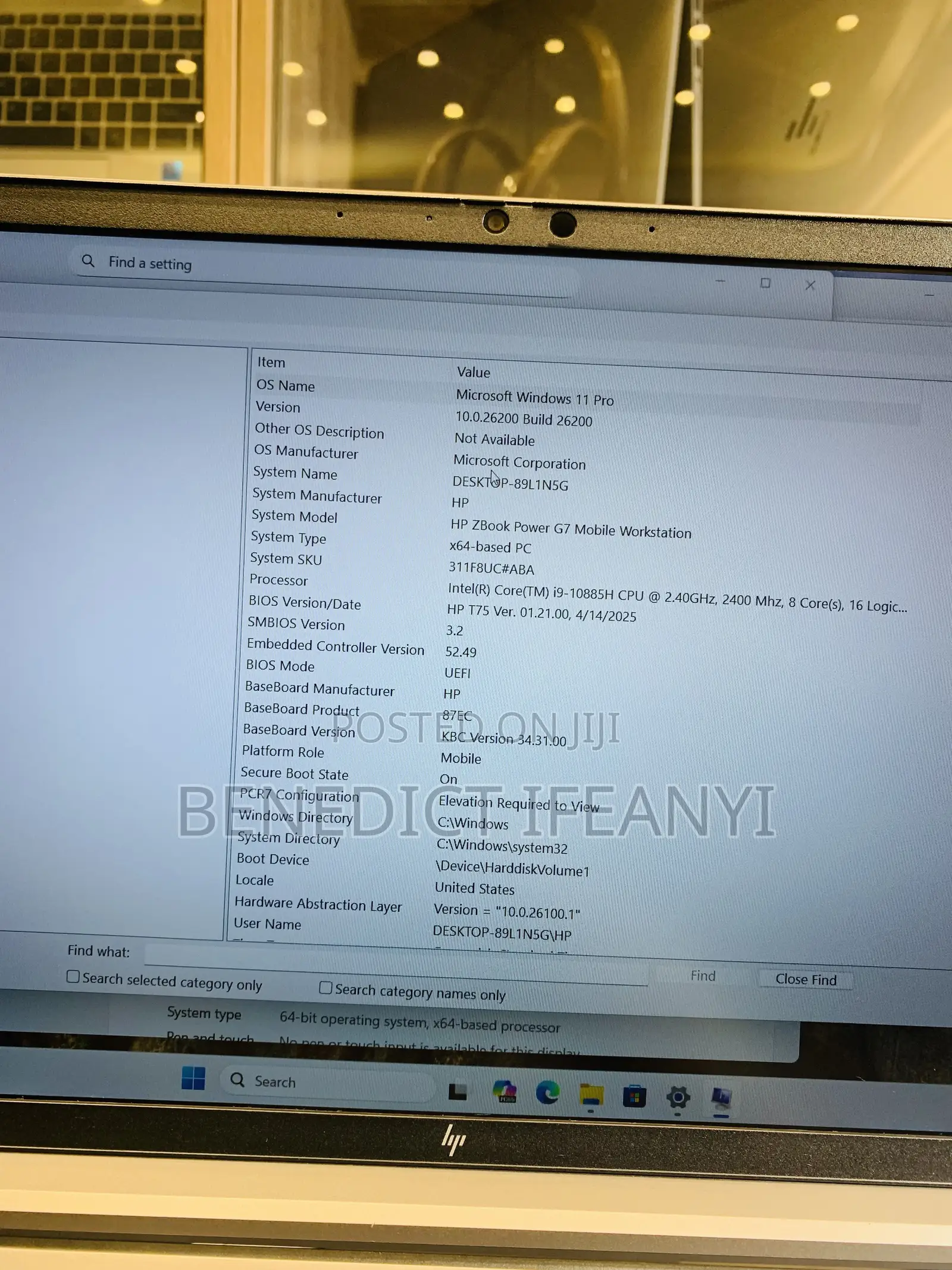 Laptop HP ZBook Power G7 16GB Intel Core i9 SSD 512GB